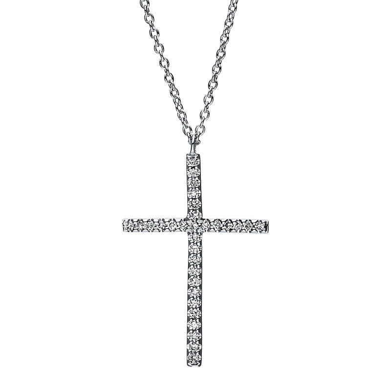 Collier 18 kt WG, 31 Brill. 0,11 ct, W-si