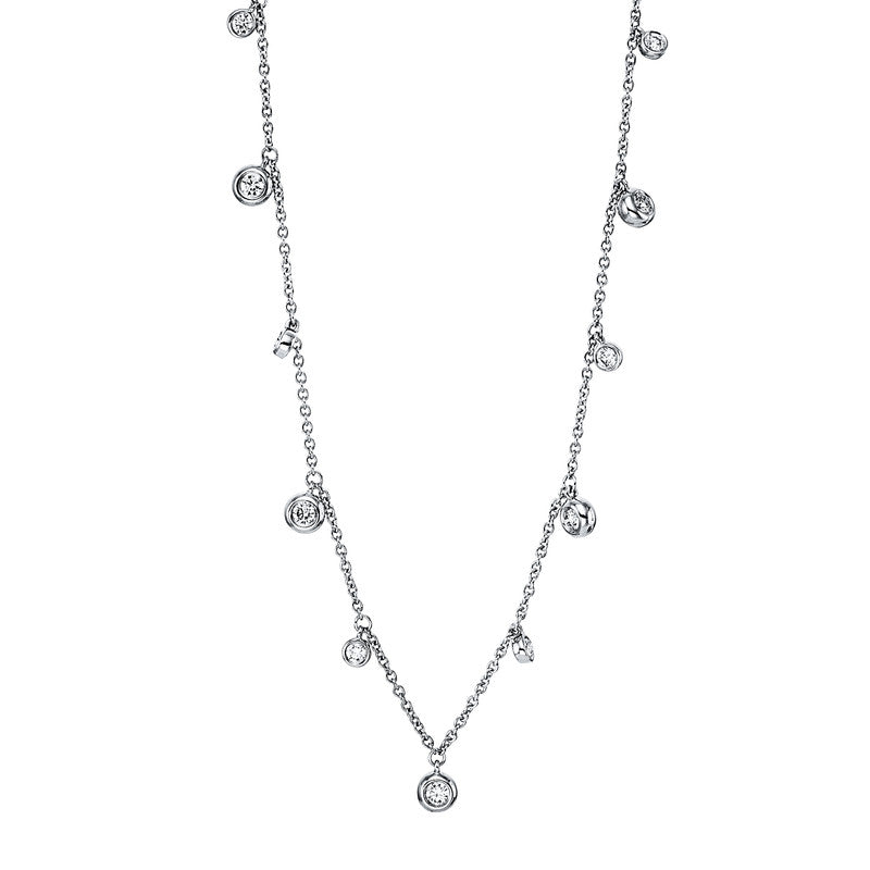 Collier 18 kt WG, 6 Brill. 0,18 ct, TW-si, 5 Brill. 0,21 ct, TW-si