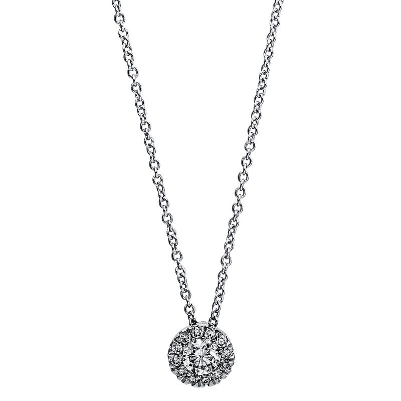 Collier 14 kt WG, 13 Brill. 0,25 ct, TW-si