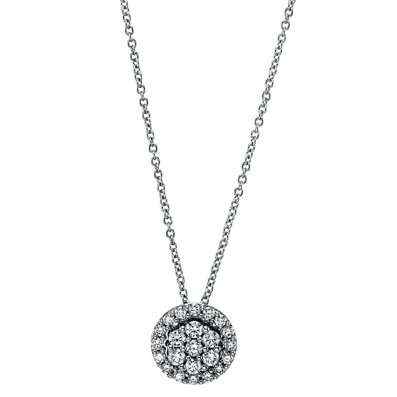 Collier 18 kt WG, 23 Brill. 0,34 ct, TW-si