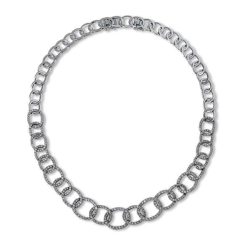 Collier 18 kt WG, 400 Brill. 7,29 ct, TW-vsi