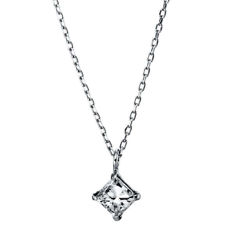 Collier 18 kt WG, 1 Princ. 0,21 ct, H-I-si