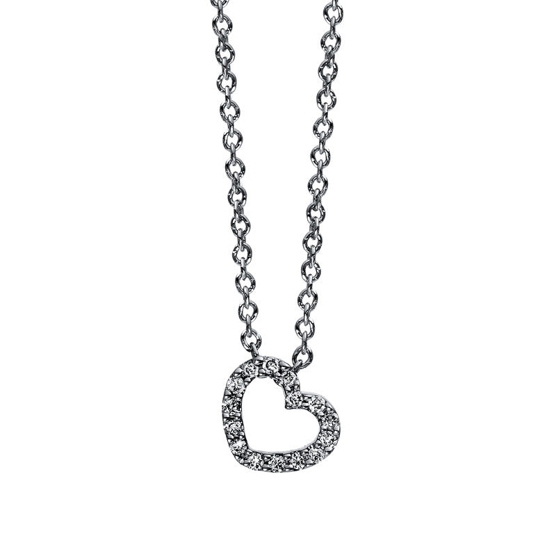 Collier 18 kt WG, 15 Brill. 0,04 ct, TW-si