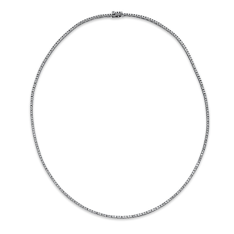Collier 14 kt WG, halbgefasst, 136 Brill. 1,63 ct, TW-si