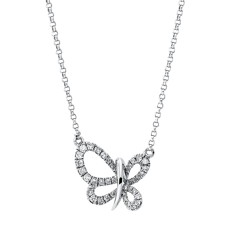Collier 18 kt WG, 35 Brill. 0,18 ct, W-si