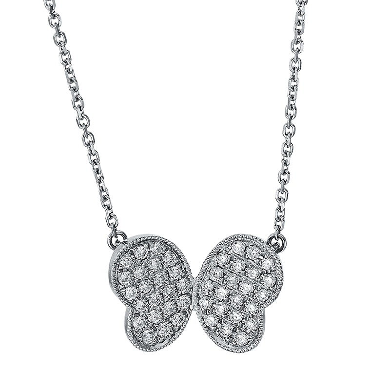 Collier 18 kt WG, 44 Brill. 0,16 ct, W-si