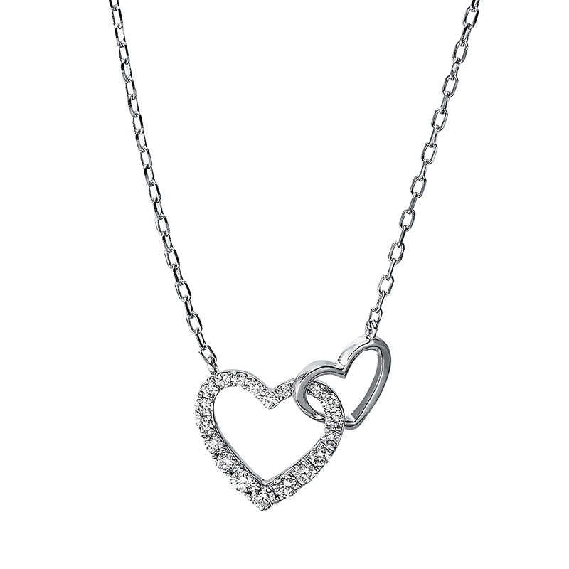 Collier 18 kt WG, 11 Brill. 0,19 ct, TW-si, 9 Brill. 0,06 ct, TW-si