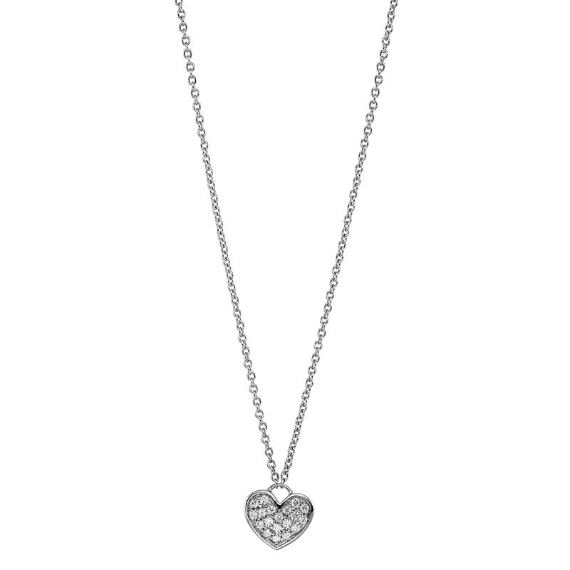 Collier 18 kt WG, 19 Brill. 0,07 ct, TW-si