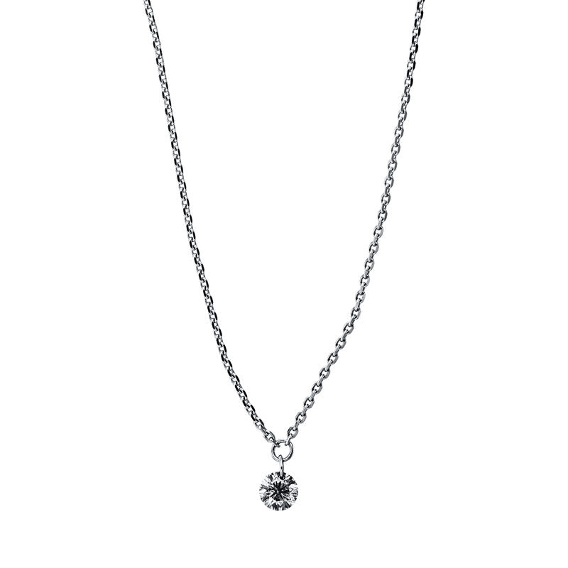 Collier 14 kt WG, 1 Brill. 0,09 ct, TW-pi