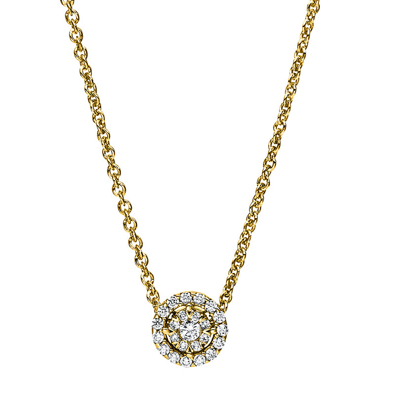 Collier 14 kt GG, 25 Brill. 0,30 ct, TW-si