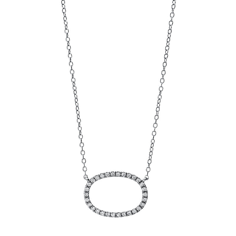 Collier 18 kt WG, 30 Brill. 0,12 ct, TW-si