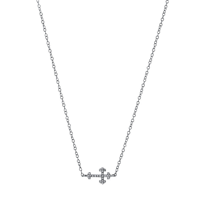 Collier 18 kt WG, 24 Brill. 0,04 ct, TW-si