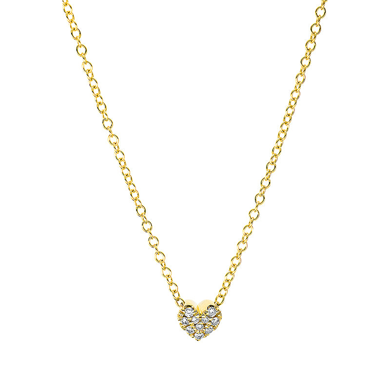 Collier 18 kt GG, 10 Brill. 0,07 ct, TW-si
