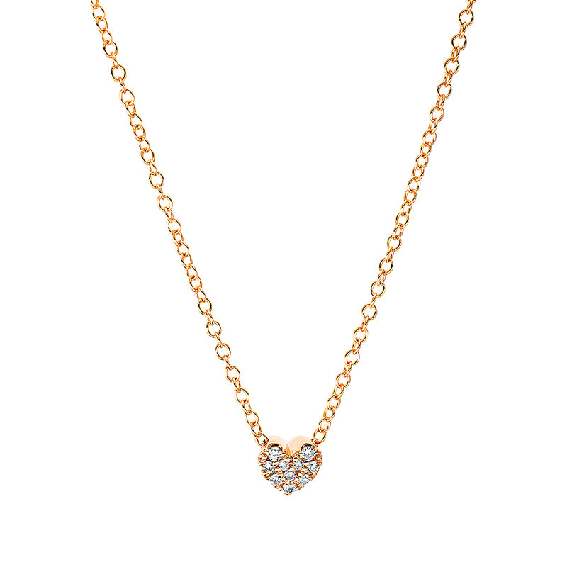 Collier 18 kt RG, 10 Brill. 0,07 ct, TW-si
