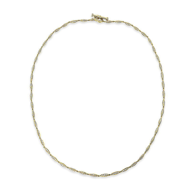 Collier 18 kt GG, 764 Brill. 10,29 ct, TW-vsi
