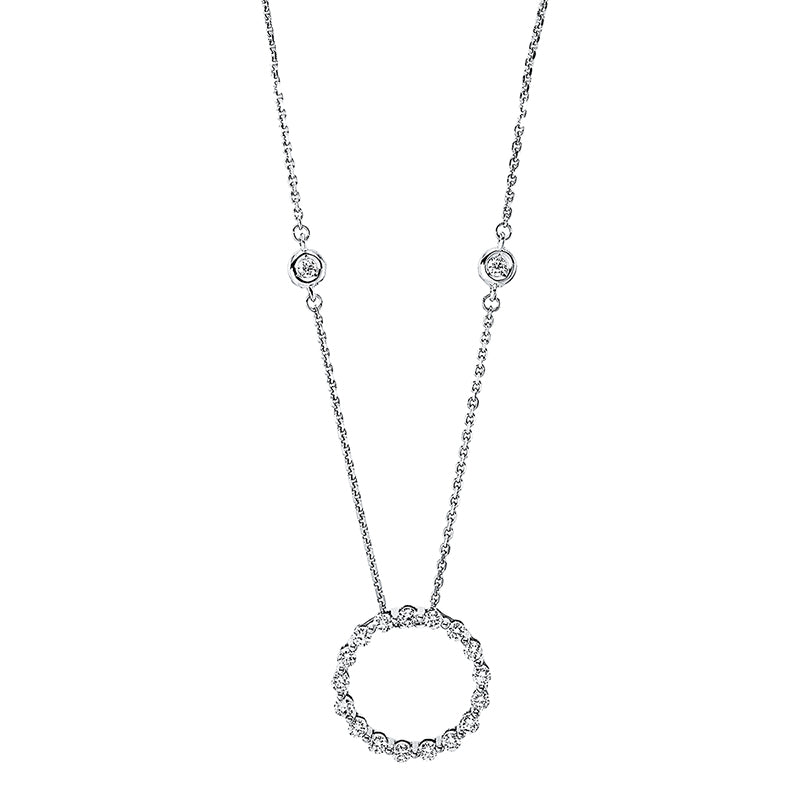 Collier 18 kt WG, 19 Brill. 0,43 ct, TW-si
