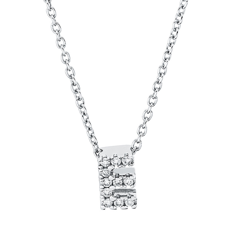 Collier 18 kt WG, mit ZÖ 40 cm, 11 Brill. 0,03 ct, TW-si