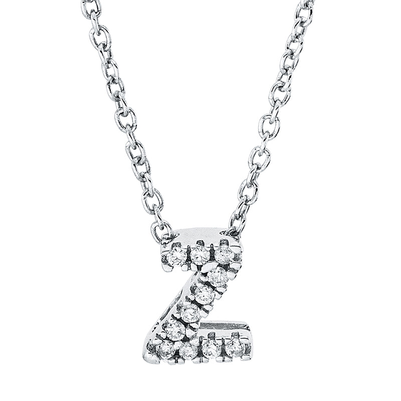 Collier 18 kt WG, mit ZÖ 40 cm, 11 Brill. 0,02 ct, TW-si