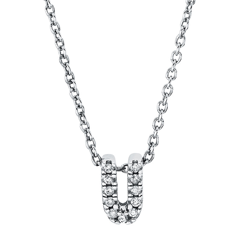 Collier 18 kt WG, mit ZÖ 40 cm, 11 Brill. 0,02 ct, TW-si