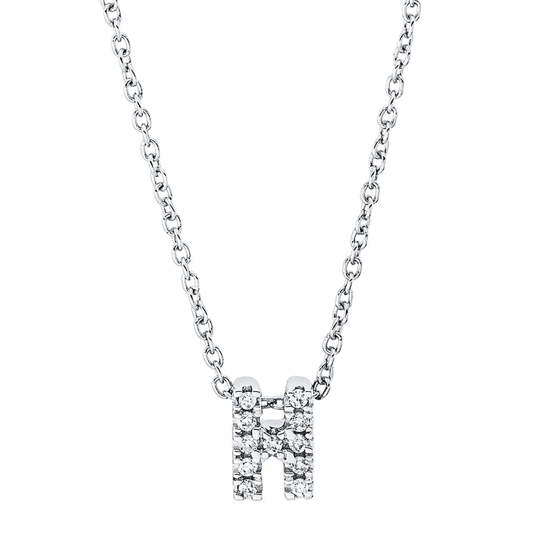 Collier 18 kt WG, mit ZÖ 40 cm, 11 Brill. 0,02 ct, TW-si
