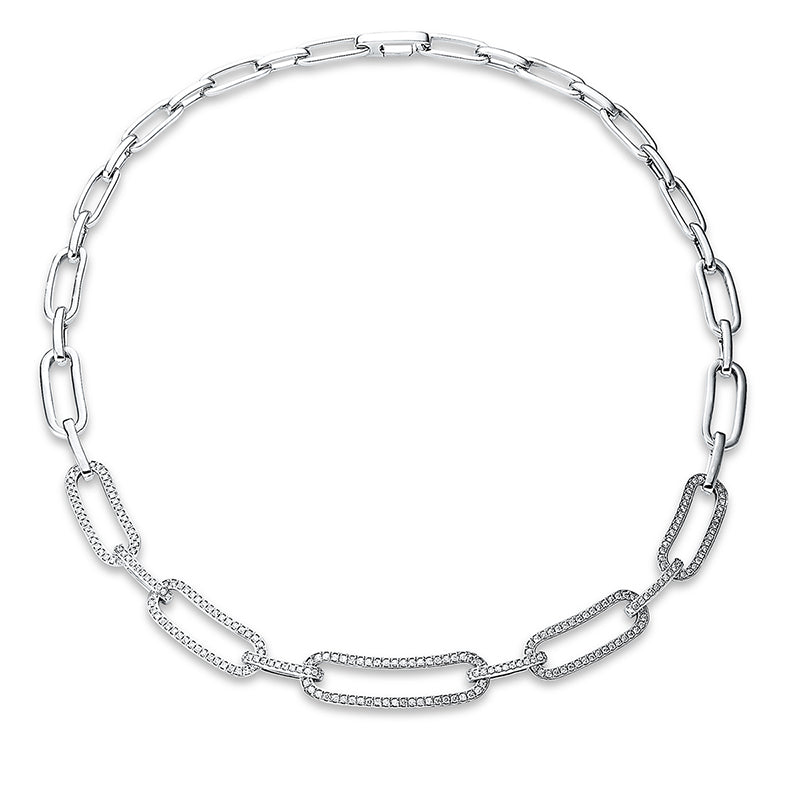 Collier 18 kt WG. 232 Brillanten 2.30 ct. TW-si. L:48.0 cm
