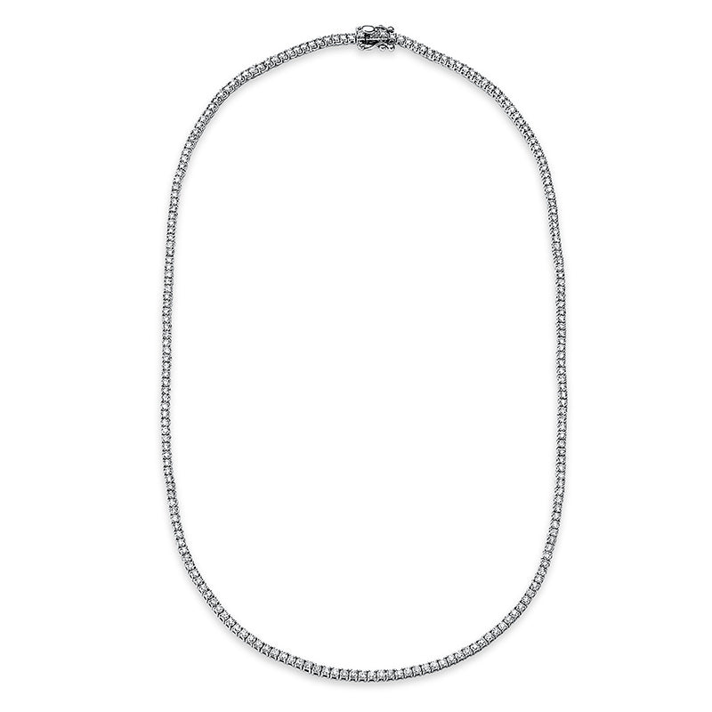 Collier 18 kt WG, 214 Brill. 6,49 ct, TW-si