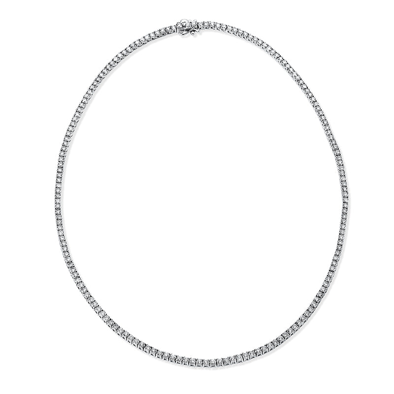 Collier 18 kt WG, 172 Brill. 10,07 ct, TW-si