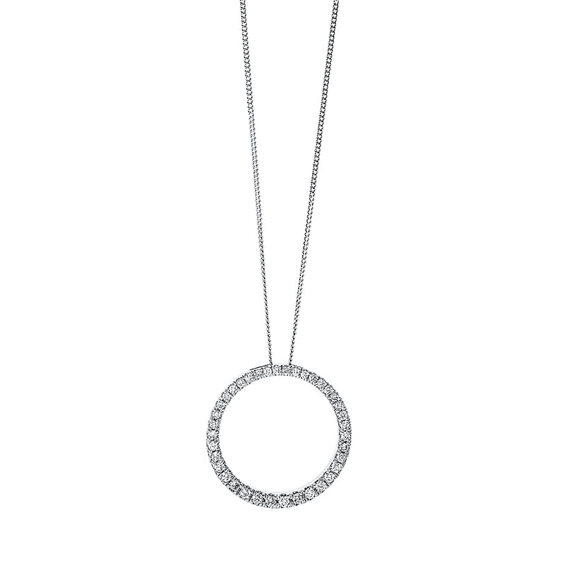 Collier 18 kt WG, 38 Brill. 0,50 ct, TW-si