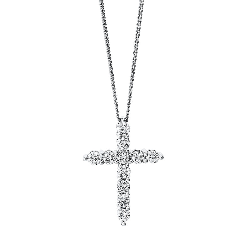 Collier 18 kt WG, 11 Brill. 0,75 ct, TW-si
