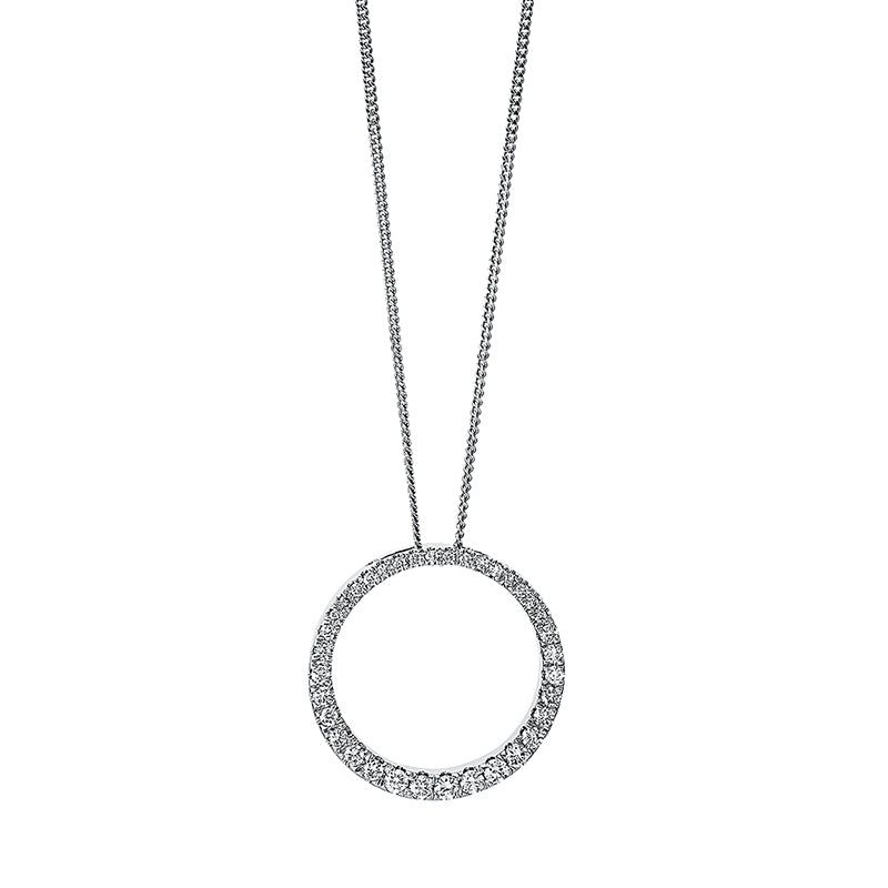 Collier 18 kt WG, 36 Brill. 0,35 ct, TW-si