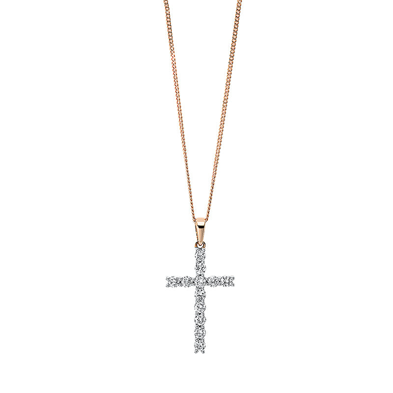 Collier 18 kt RG, 12 Brill. 0,50 ct, TW-si