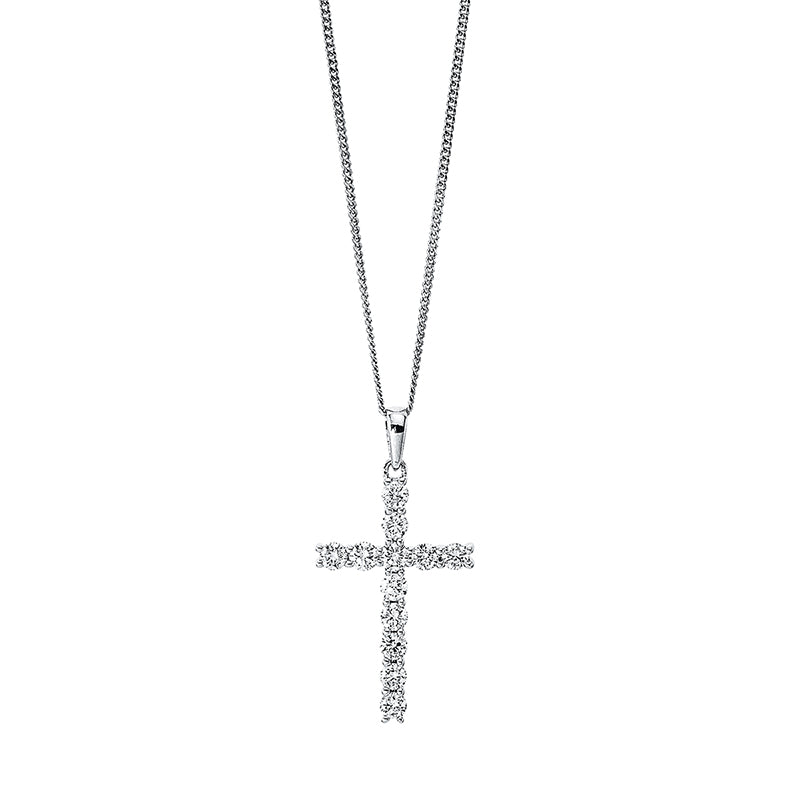 Collier 18 kt WG, 12 Brill. 0,50 ct, TW-si
