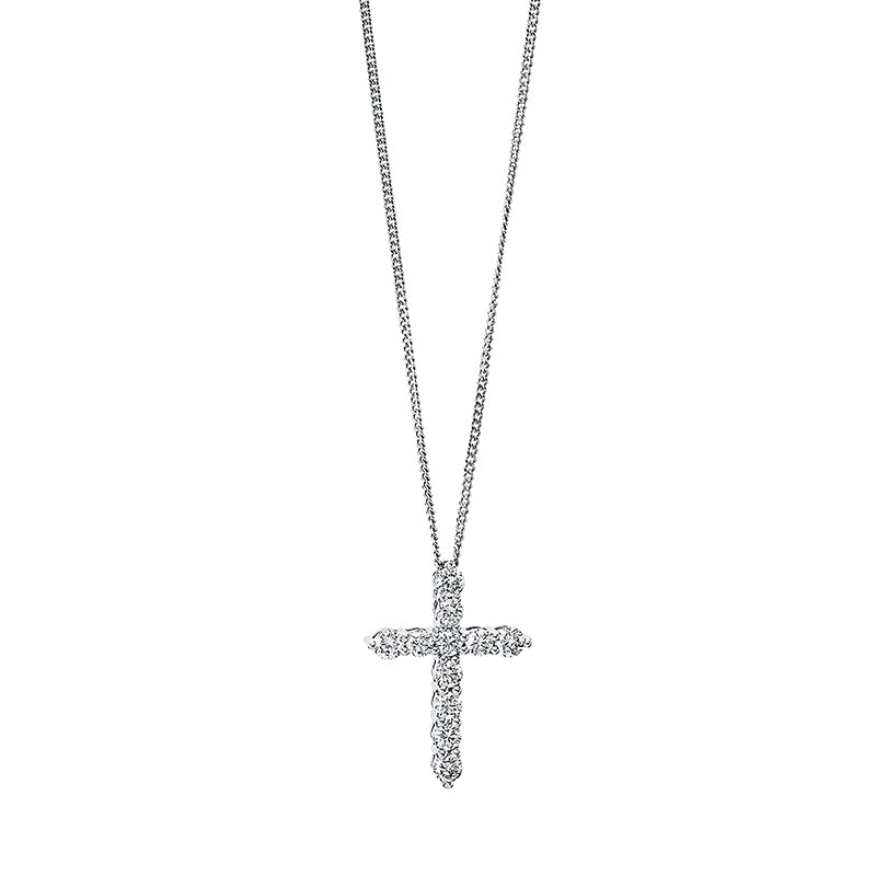 Collier 18 kt WG, 11 Brill. 0,50 ct, TW-si