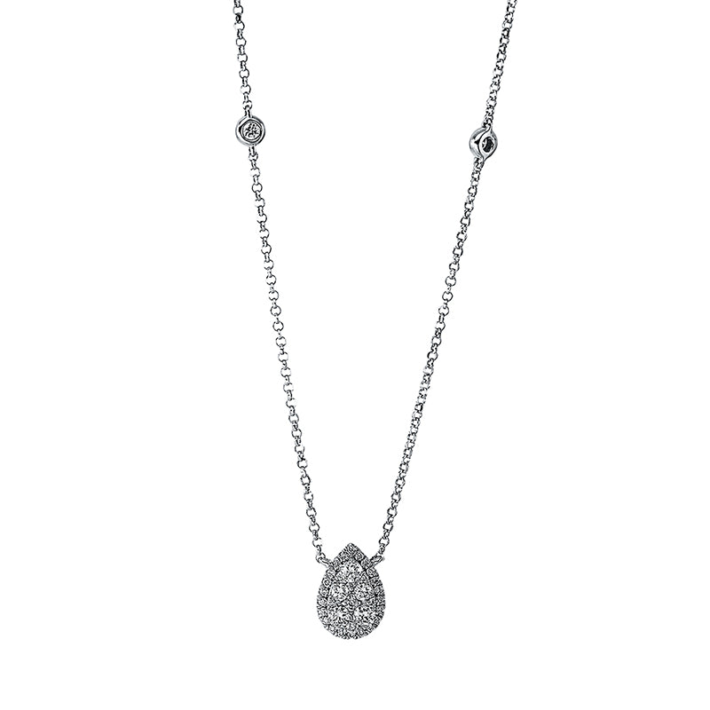 Collier 18 kt WG, 36 Brill. 0,24 ct, TW-si