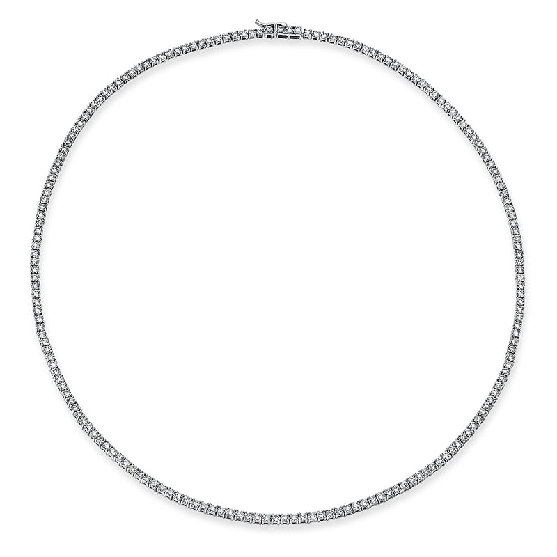 Collier 18 kt WG, 184 Brill. 12,00 ct, TW-si