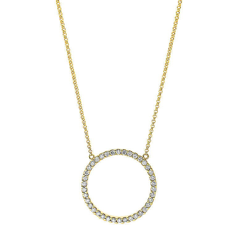 Collier 18 kt GG, 38 Brill. 0,32 ct, TW-si
