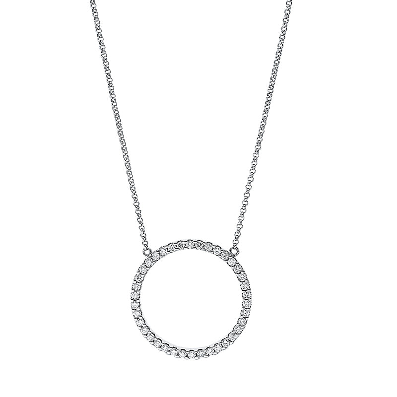 Collier 18 kt WG, 38 Brill. 0,32 ct, TW-si