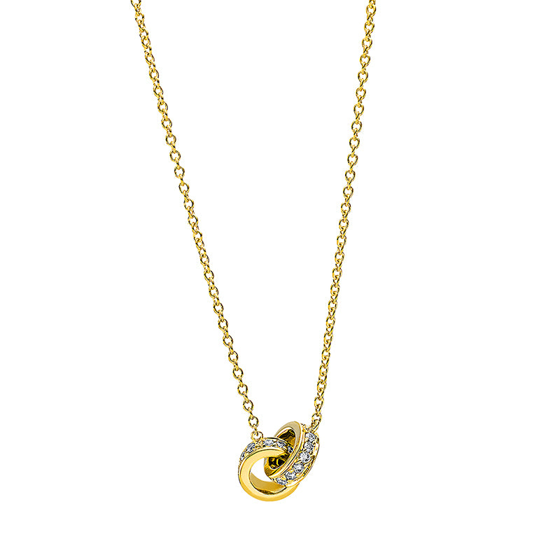 Collier 18 kt GG, 30 Brill. 0,13 ct, TW-si