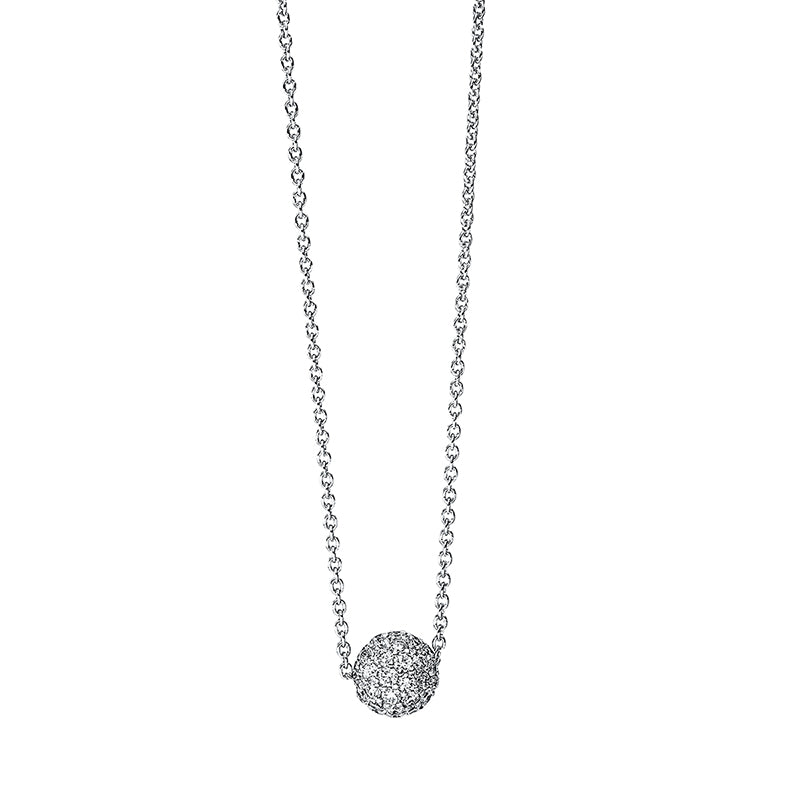 Collier 18 kt WG, 56 Brill. 0,46 ct, TW-si