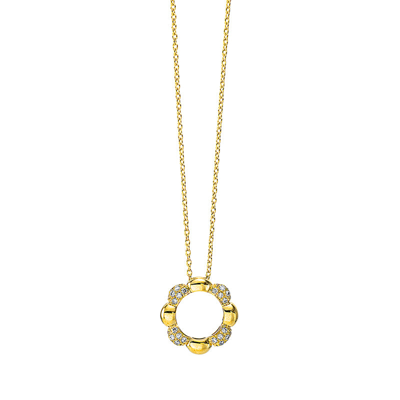 Collier 18 kt GG, 32 Brill. 0,13 ct, TW-si