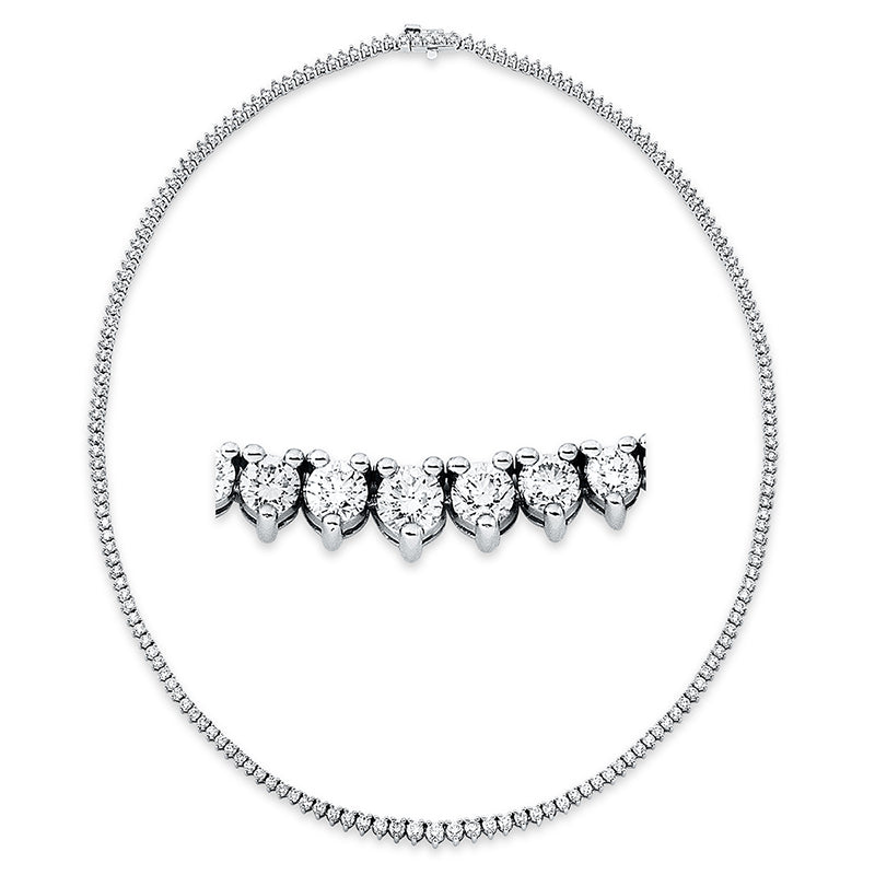 Collier 18 kt WG. 183 Brillanten 7.01 ct. TW-si. L:44.5 cm