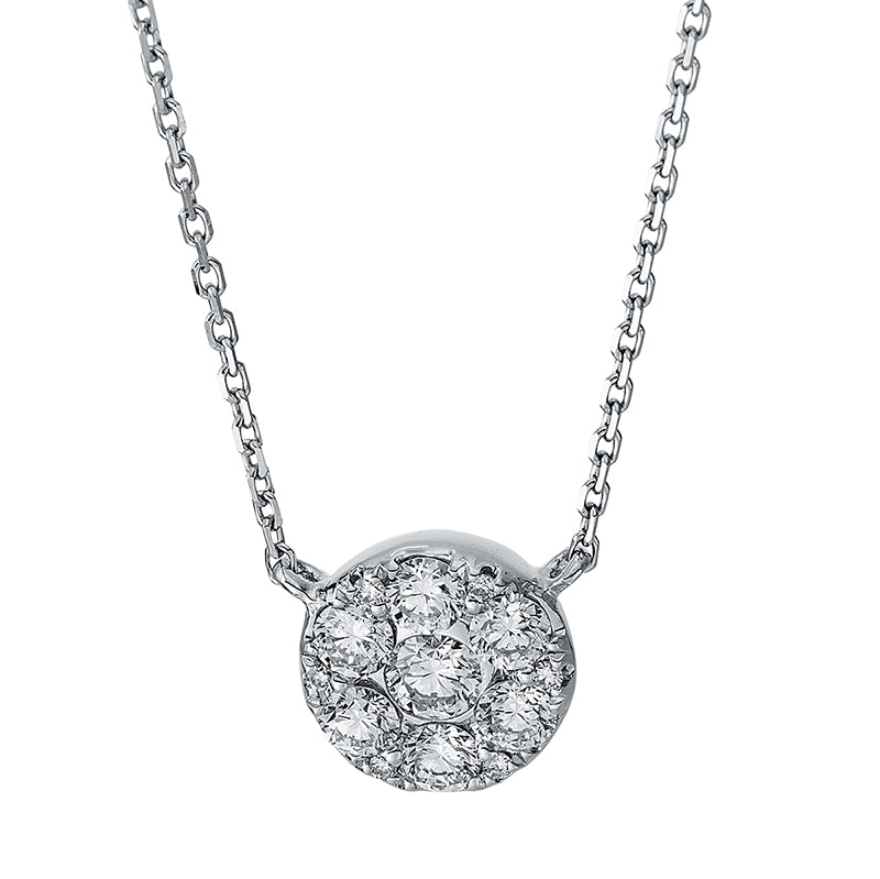 Collier 18 kt WG, 13 Brill. 0,33 ct, W-si