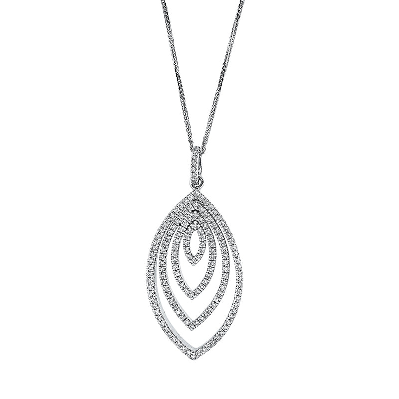 Collier 18 kt WG, 152 Brill. 1,64 ct, TW-vsi