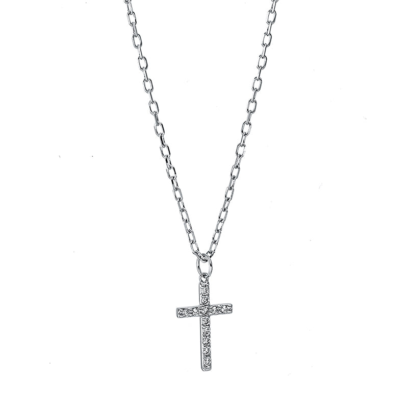 Collier 18 kt WG, 12 Brill. 0,05 ct, TW-si
