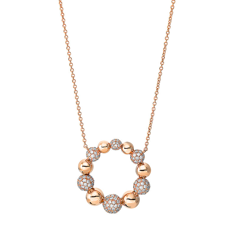 Collier 18 kt RG, 183 Brill. 1,08 ct, TW-si