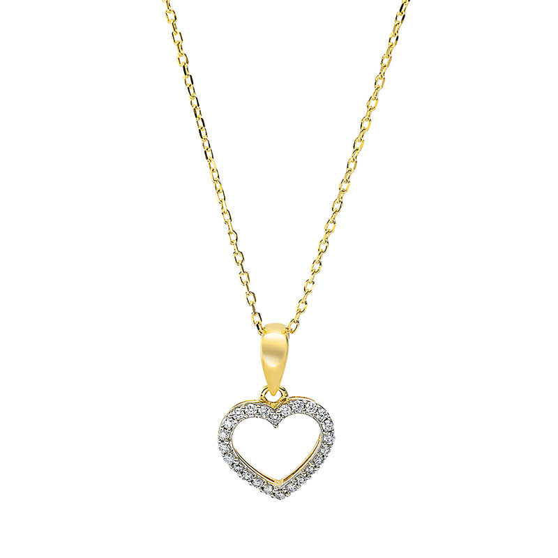 Collier 18 kt GG, 24 Brill. 0,12 ct, TW-si