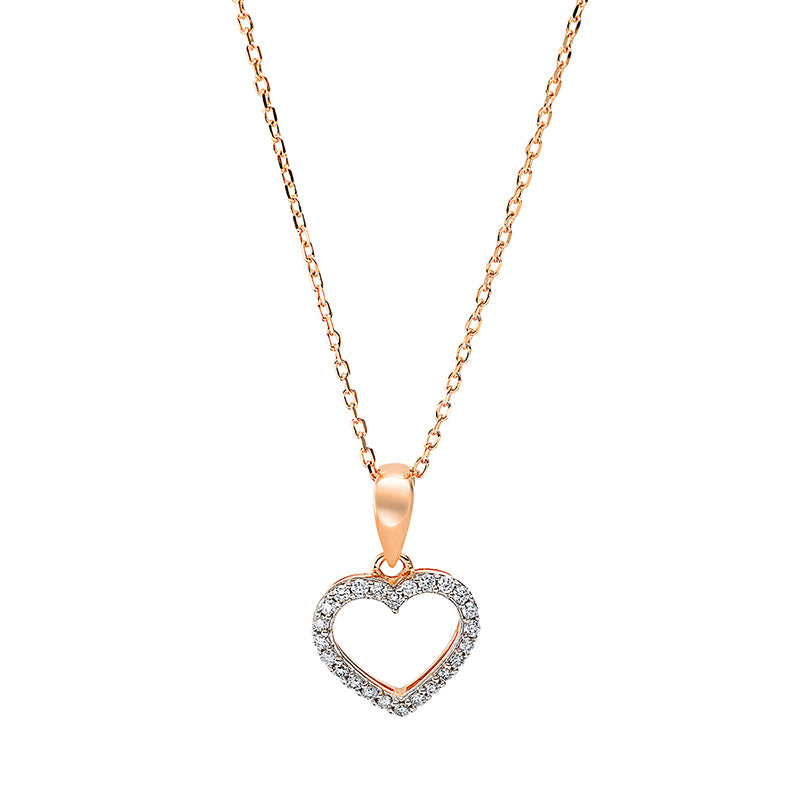 Collier 18 kt RG, 24 Brill. 0,12 ct, TW-si