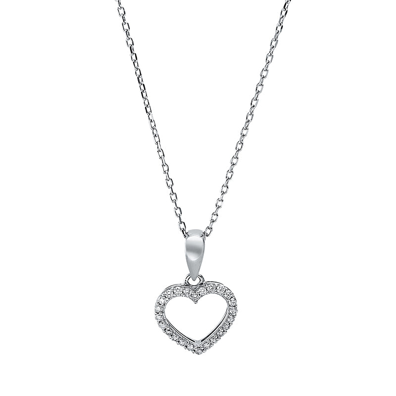 Collier 18 kt WG, 24 Brill. 0,12 ct-si