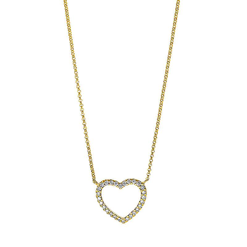 Collier 18 kt GG, 28 Brill. 0,21 ct, TW-si