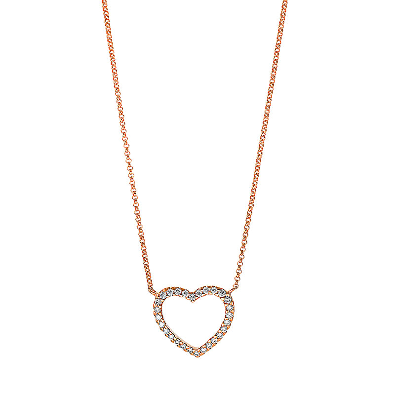 Collier 18 kt RG, 28 Brill. 0,20 ct, TW-si